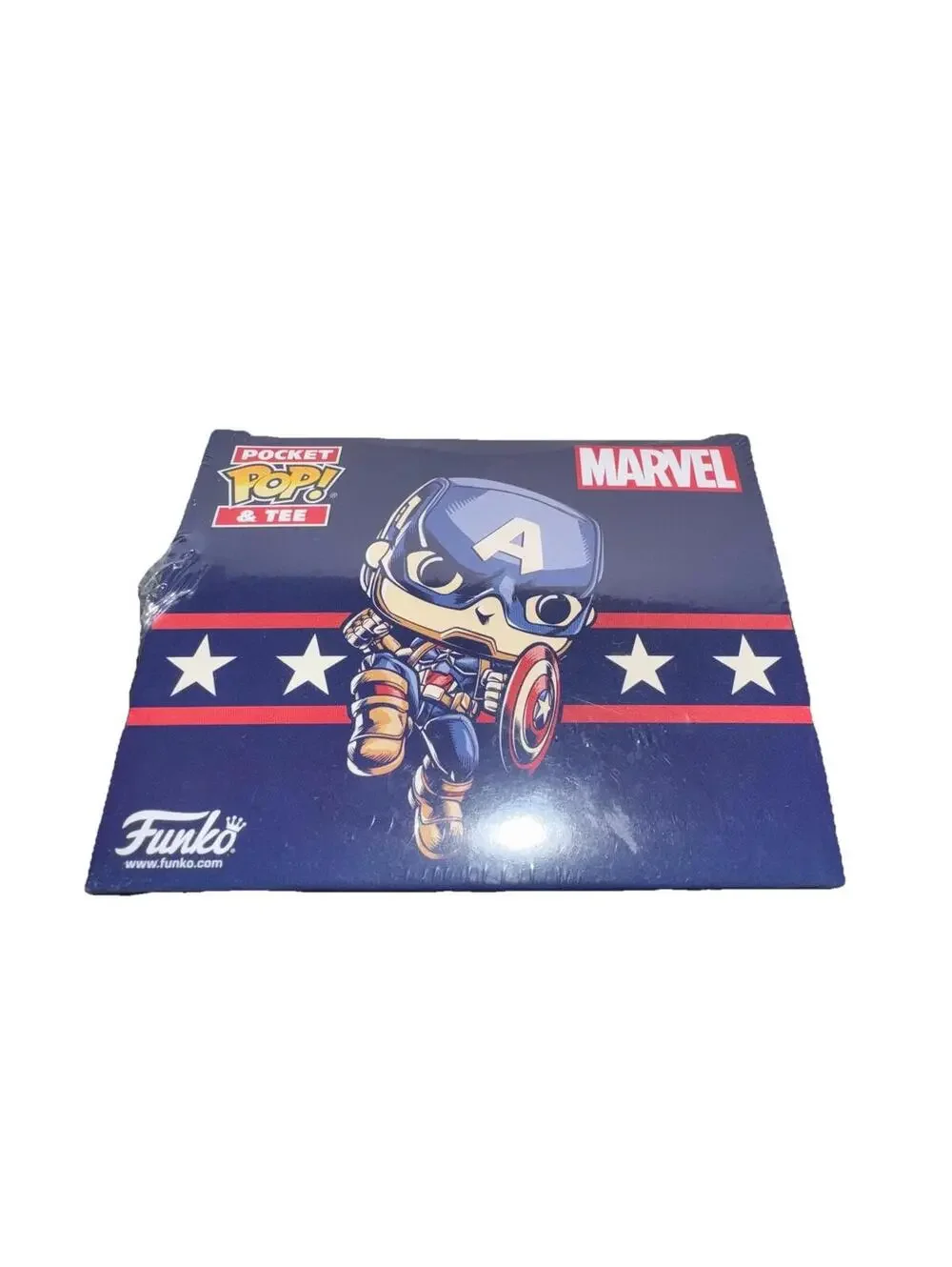 Marvel’s Captain America- Pocket POP/T-Shirt (Small) Bundle - FUNKO POP! MINIS